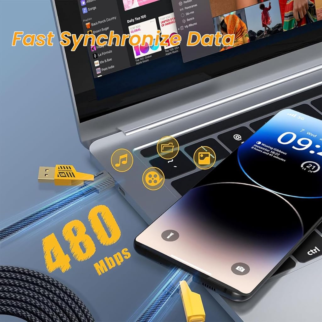 Verilux USB C Charging Cable USB C Data Cable 4 in 1 USB C to Light-ing USB C to USB A Cable USB A to Ligh-ing Cable Universal PD60W USB C Cable for iPhone 15/14/13, Laptop, Tablets Verilux USB C Charging Cable USB C Data Cable 4 in 1 USB C to Light-ing USB C to USB A Cable USB A to Ligh-ing Cable Universal PD60W USB C Cable for iPhone 15/14/13, Laptop, Tablets